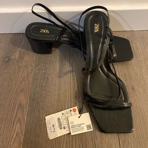 ZARA BLACK HEELS SIZE 11US/42UK NWT